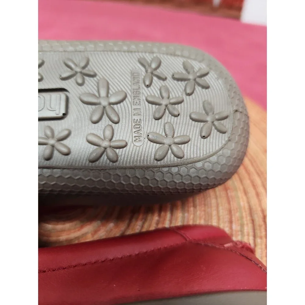 Hotter Sunset Comfort Concept Maryjanes Red Leather New Size 7 Made In The UK